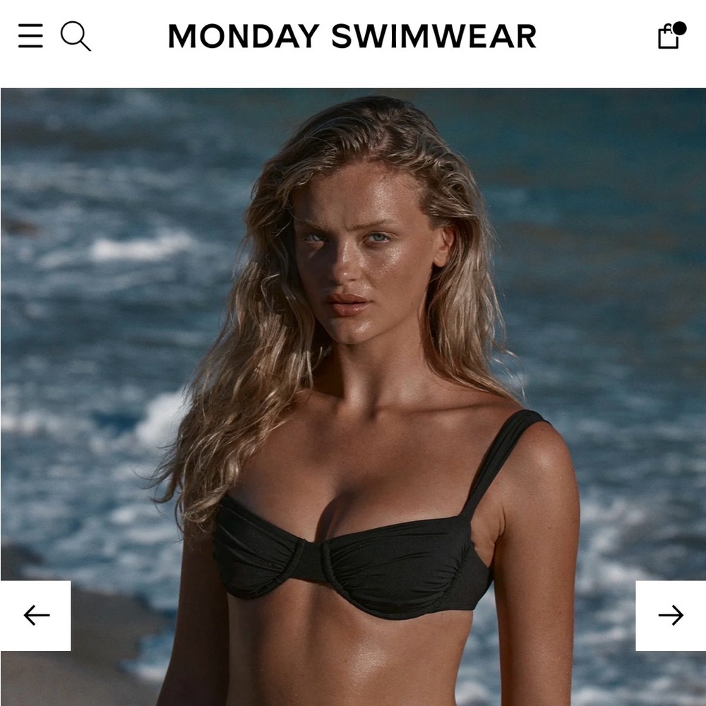 Monday Swimwear Classic Black Bikini Top